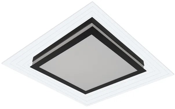 Plafon Sobrepor Led Lisboa 25w 3000k Preto