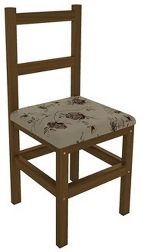 Cadeira Estofada 454 Imbuia/Floral - Belini