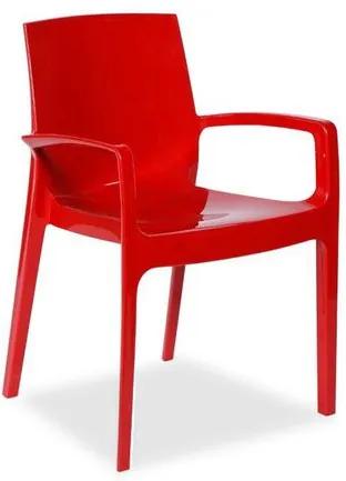 Cadeira Decorativa, Vermelho, Cream