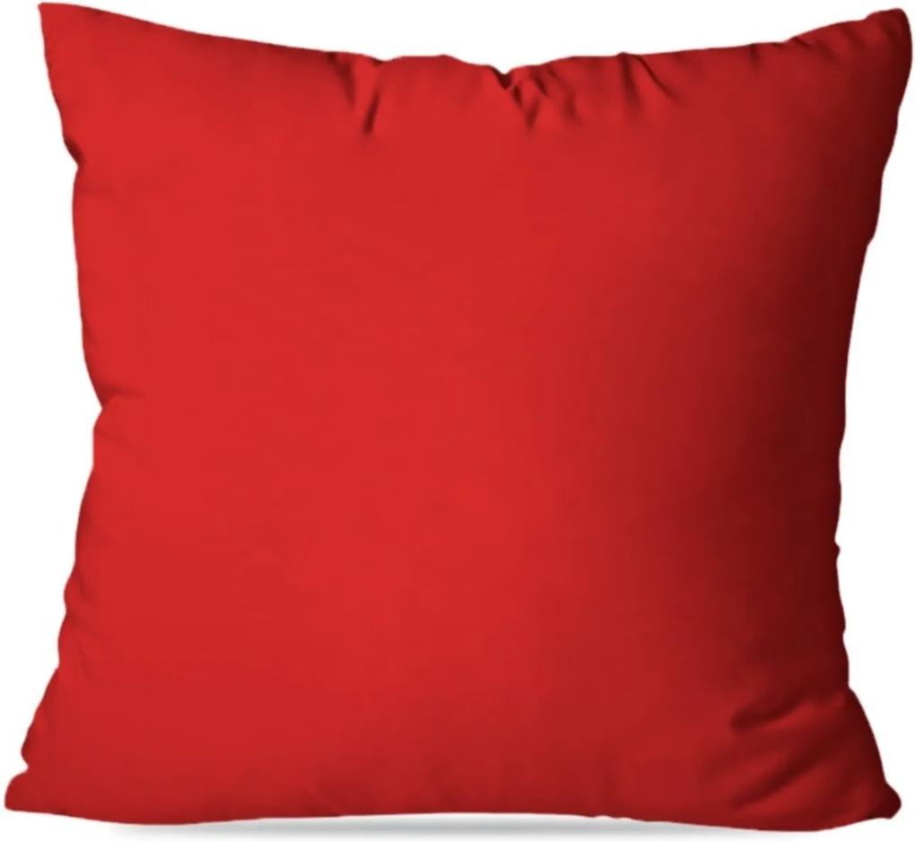 Capa de Almofada Lisa Vermelha 45X45cm