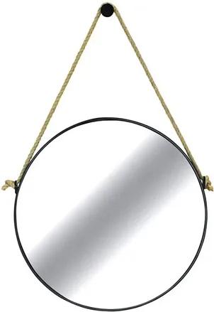 Espelho de Parede Redondo Nohai em Aço Carbono 75cm