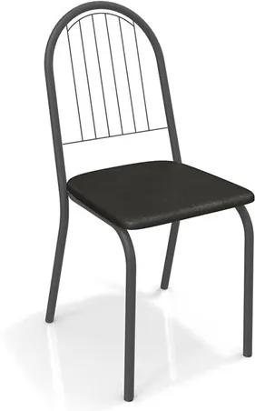 Cadeira Banner em Metal Preto - Preto