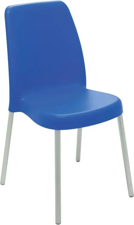Cadeira Vanda Pernas Anodizadas Azul Summa - Tramontina