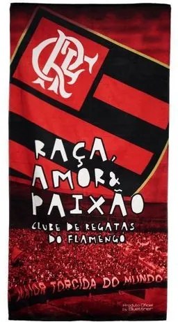 Toalha De Banho Normal Buettner -Veludo Clube Flamengo