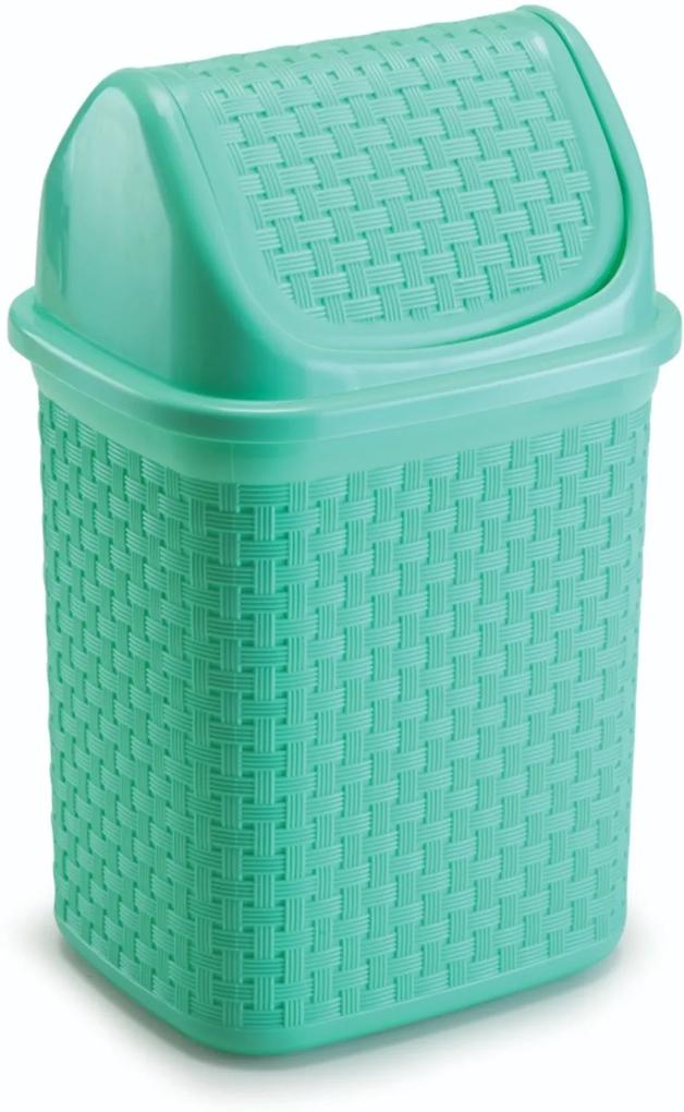 Lixeira Para Cozinha de Plástico com Basculante 4,5 L Verde