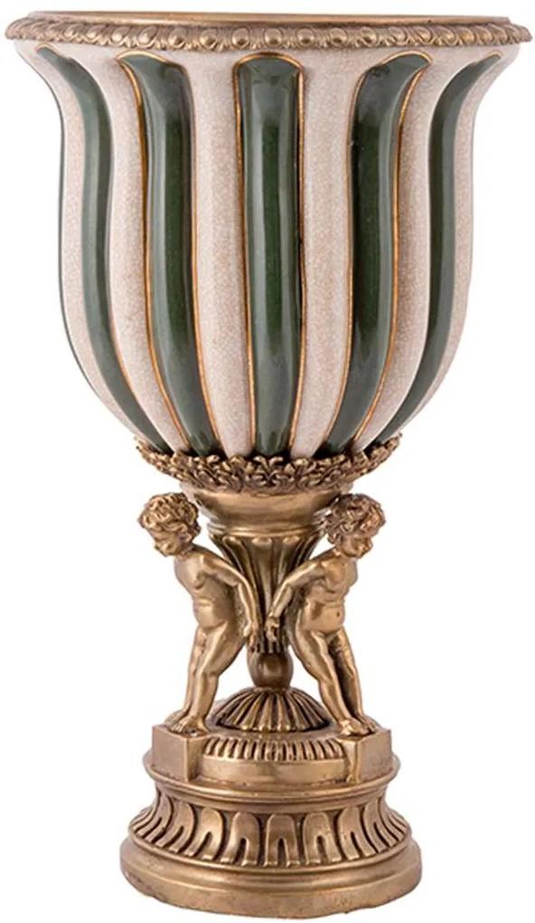Vaso de porcelana e Bronze - Green Império