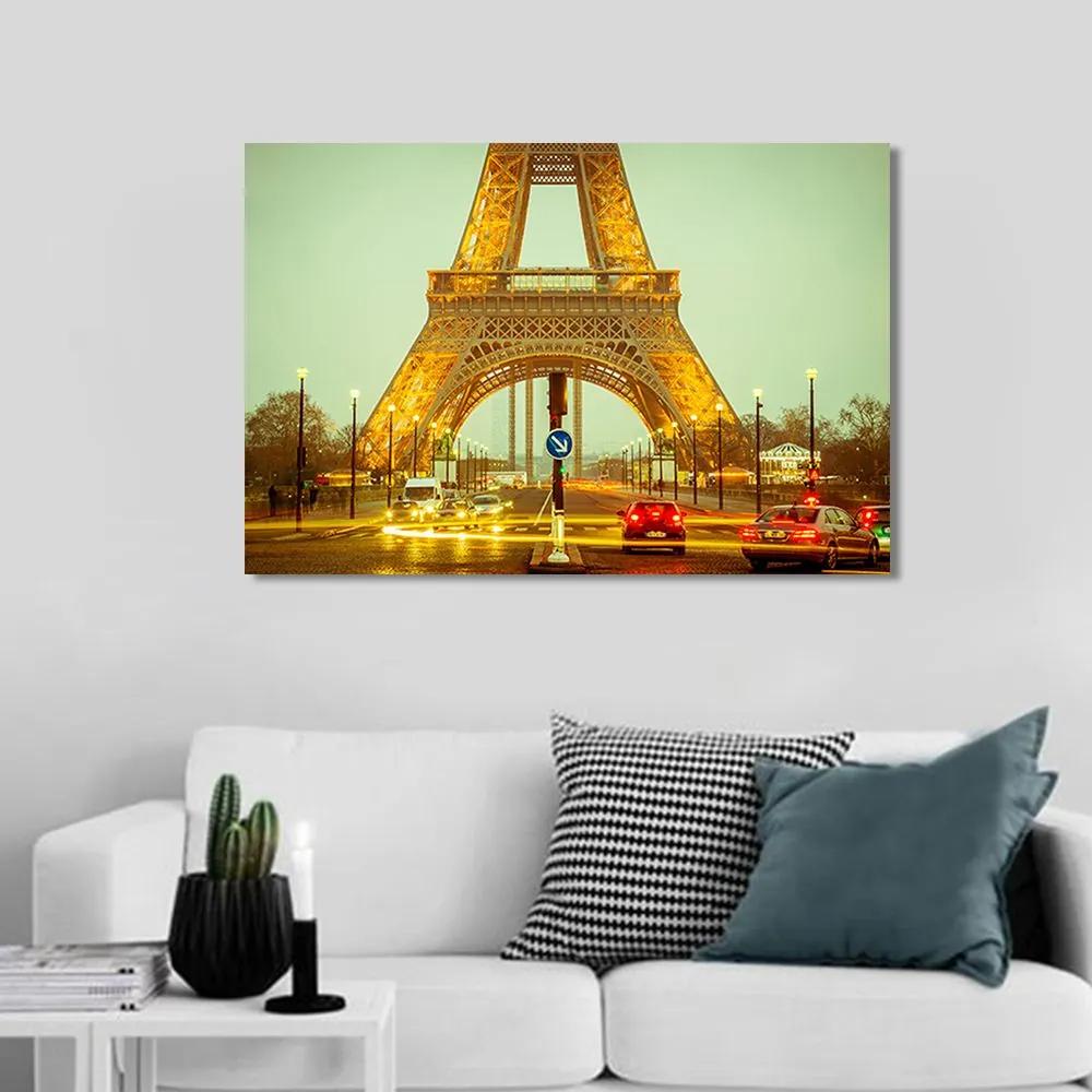 Quadro Decorativo de Parede Torre Eiffel 86x60cm Sala Escritório