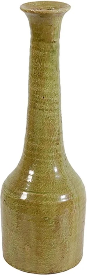 Vaso Verde Liverpool Alto em Cerâmica - 45x16 cm