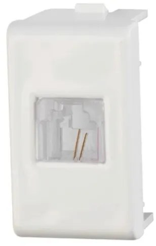 Modulo Tomada Para Telefone Rj11 2 Fios Branco Decor