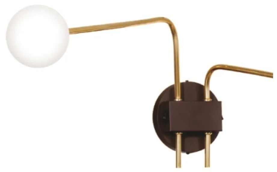 Arandela Choice Dupla Articulada 56X60X26Cm 1Xg9 / 1Xmr11 - Old Artisa... (CROMADO, AMBAR)