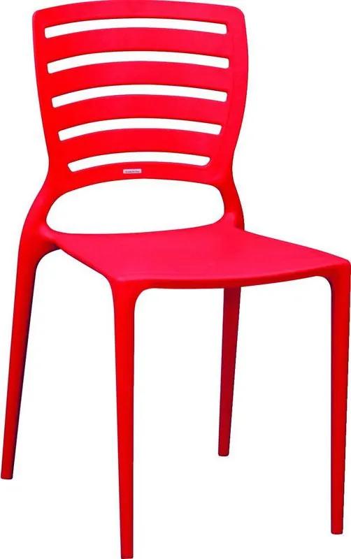 Cadeira Sofia Encosto Horizontal Vermelho Summa - Tramontina