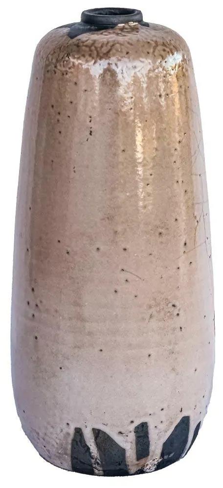 Vaso decorativo de cerâmica 12x22x12 - Raku Alto Brilho  Kleiner Schein