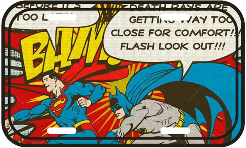 Placa de Parede DC Comics Batman and Superman Bam em Metal - Urban