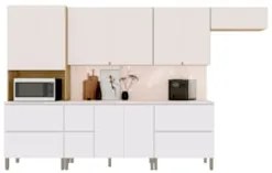 Armário de Cozinha CP04 Com Tampo 120cm Minsk K02 Branco/Soft - Mpozen