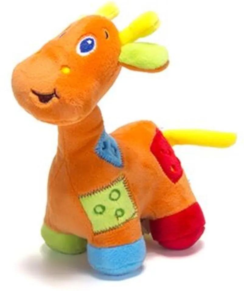 Chocalho de Pelucia Unik Toys Girafa Laranja