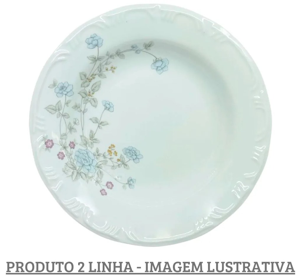 Prato Fundo 23Cm Porcelana Schmidt - Dec. E651 2° Linha