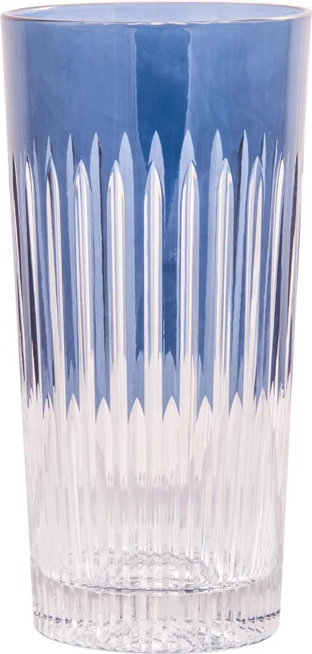Copo alto de Cristal Lodz para Água de 350 ml - Azul Royal