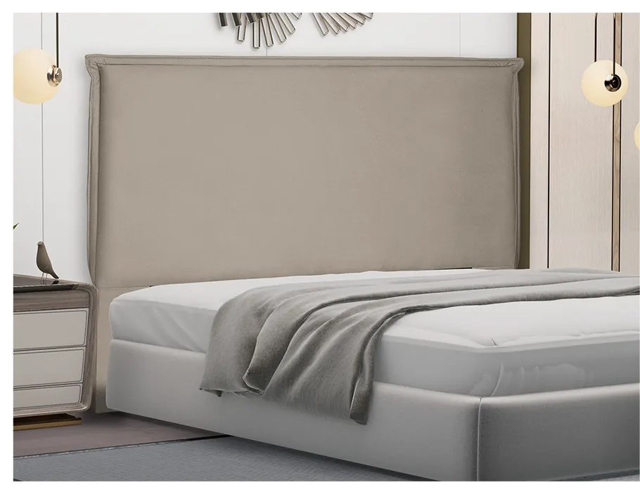 Cabeceira Garden Para Cama Box Solteiro 90 cm Suede - D'Rossi - Bege