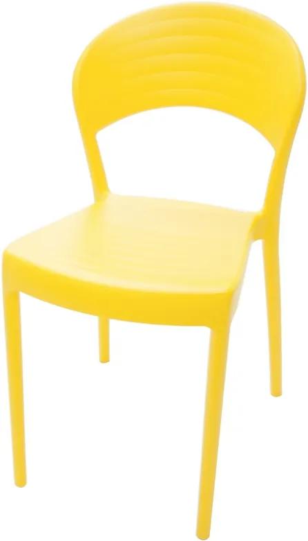 Cadeira Sissi Encosto Fechado Amarelo - Tramontina