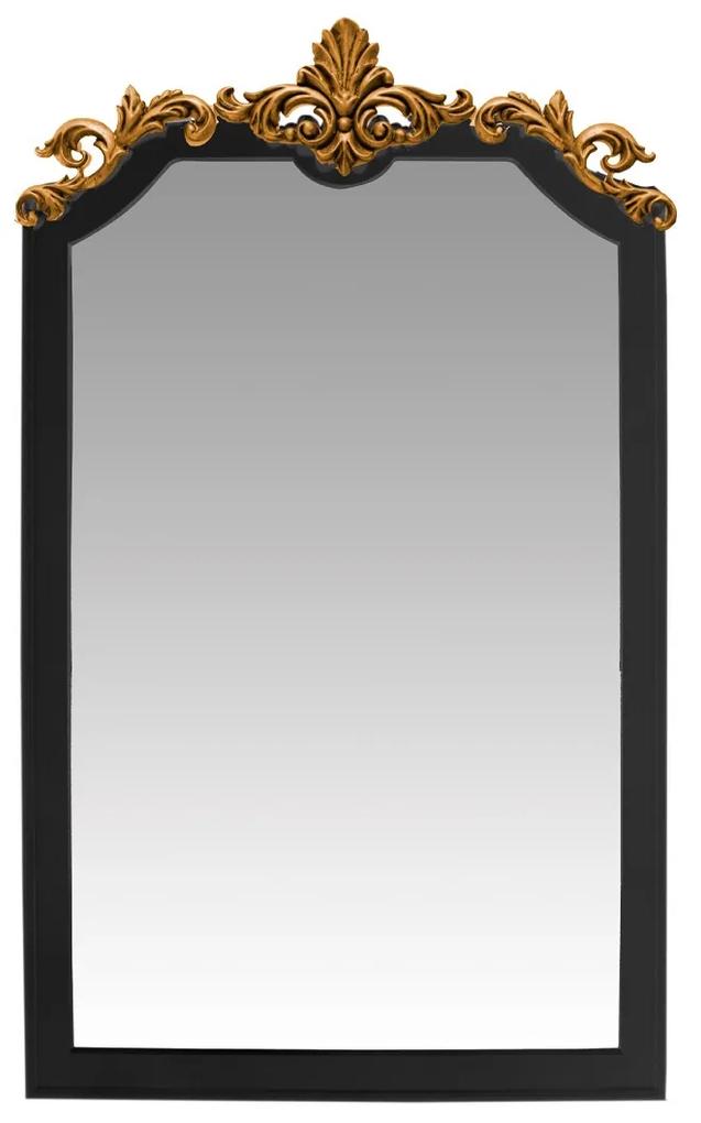 Espelho Clássico Robuste Lavanda - Preto c/ Detalhes Dourado Envelhecido  Kleiner
