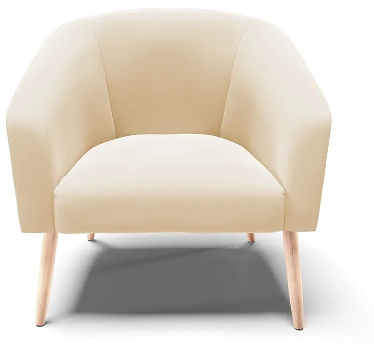 Poltrona Decorativa Pé Palito Natural Kit 2 Stella Suede D03 - D'Rossi - Bege