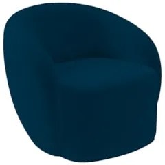 Poltrona para Sala de Estar Orgânica Kit com 2 Garbin Z08 Veludo Azul