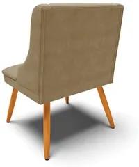 Kit 4 Cadeiras Estofadas para Sala de Jantar Pés Palito Lia Suede Marr
