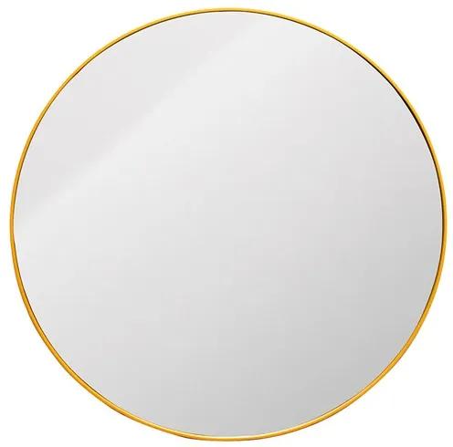 Espelho Balford Redondo em Metal - Amarelo - 60cm