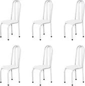 Kit 6 Cadeiras Altas 0.123 Anatômica Branco - Marcheli
