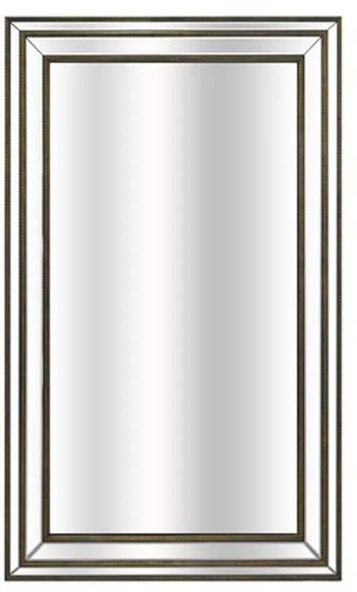 Espelho Decorativo Retangular Moldura Prata em Resina - 100x60cm