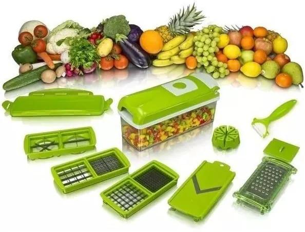 Kit 10 Nicer Dicer Processador Cortado De Alimentos Legumes