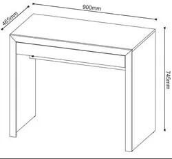 Mesa para Home Office com Gaveta ME4107 Branco - Tecno Mobili