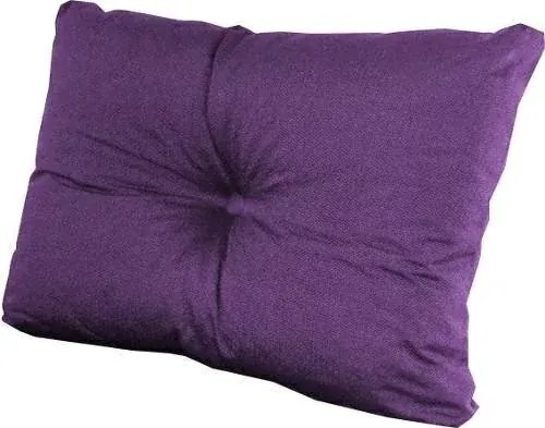 Almofada Travesseiro Com Botão Futon Capitonê 60X40 Suede Orthovida (Preto)