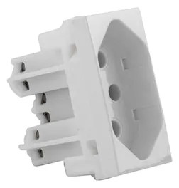 Modulo Tomada 2p+T Plastico Branco Siena