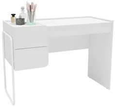 Penteadeira Com Espelho 115cm 2 Gavetas Columbia Branco - Politorno