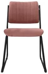 Kit 2 Cadeiras Estofadas Lunis Veludo 402 F02 Rosa - Mpozenato