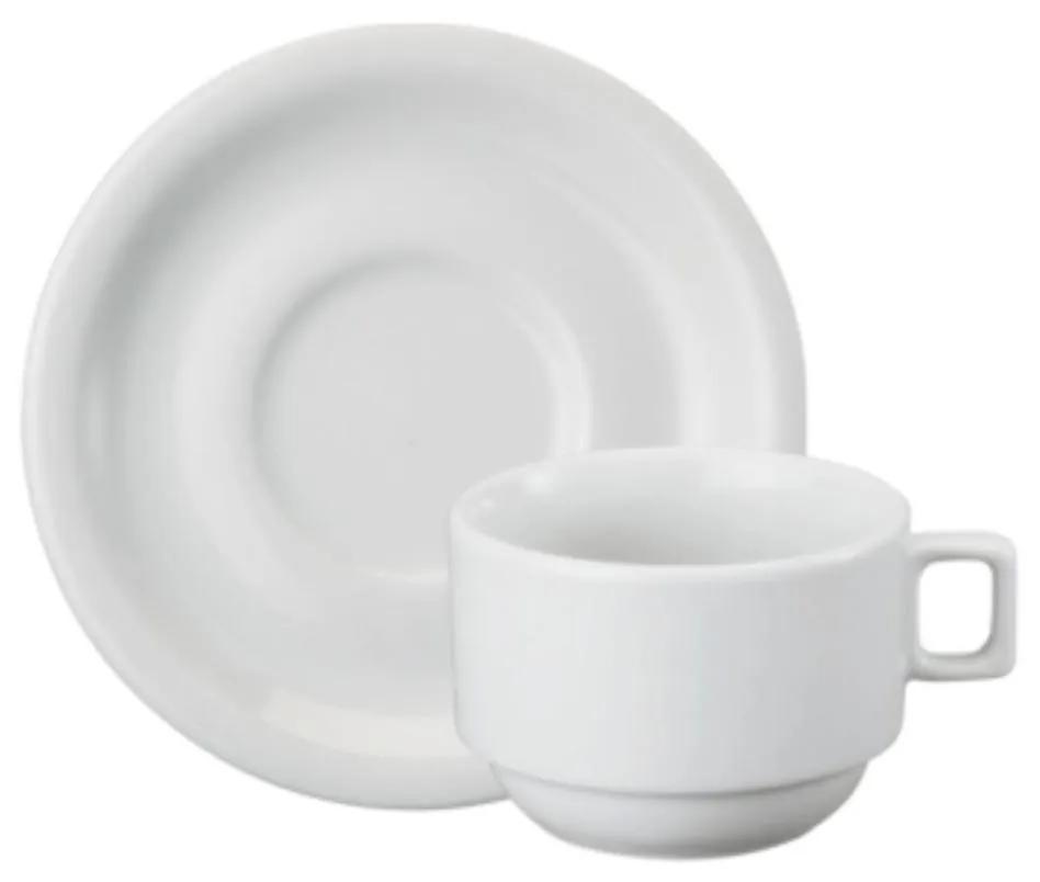 Xicara Chá Com Pires 200Ml  Porcelana Schmidt - Mod. Protel 073