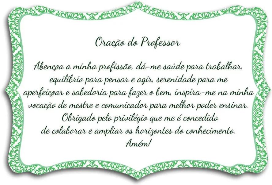 Plaquinha Oração do Professor - 27x18 cm