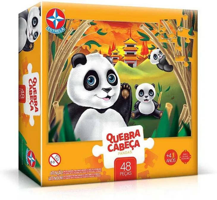 Quebra Cabeça Grandão Pandas 48 peças - Estrela