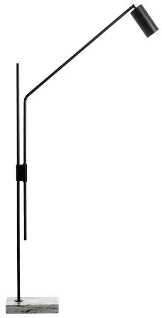 Luminaria De Piso Articulada Aco Preto Marmore Gu10 12w