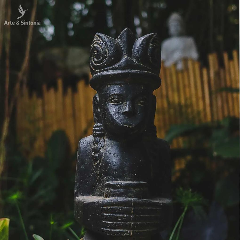 Escultura Primitivo em Cimento  | Bali