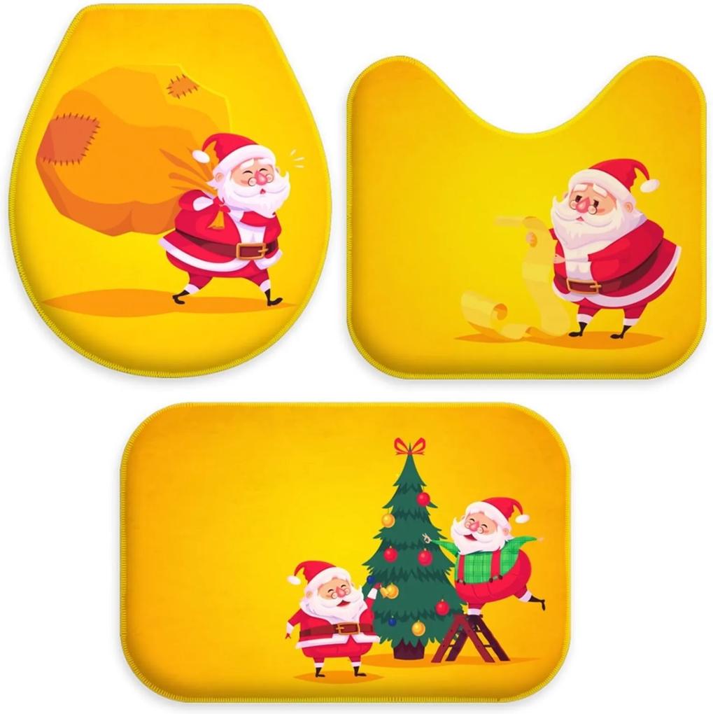 Jogo Tapate Love Decors para Banheiro Cute Noel Yellow Único Amarelo