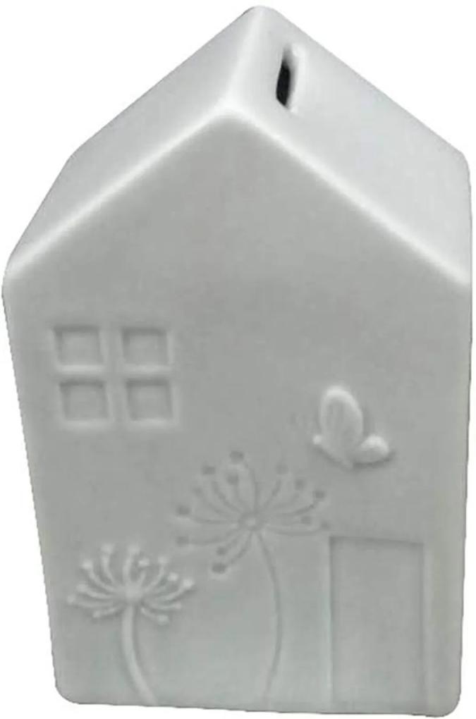Cofre Porcelana Little Cute House Cinza