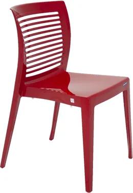 Cadeira Victória encosto vazado horizontal vermelha Tramontina