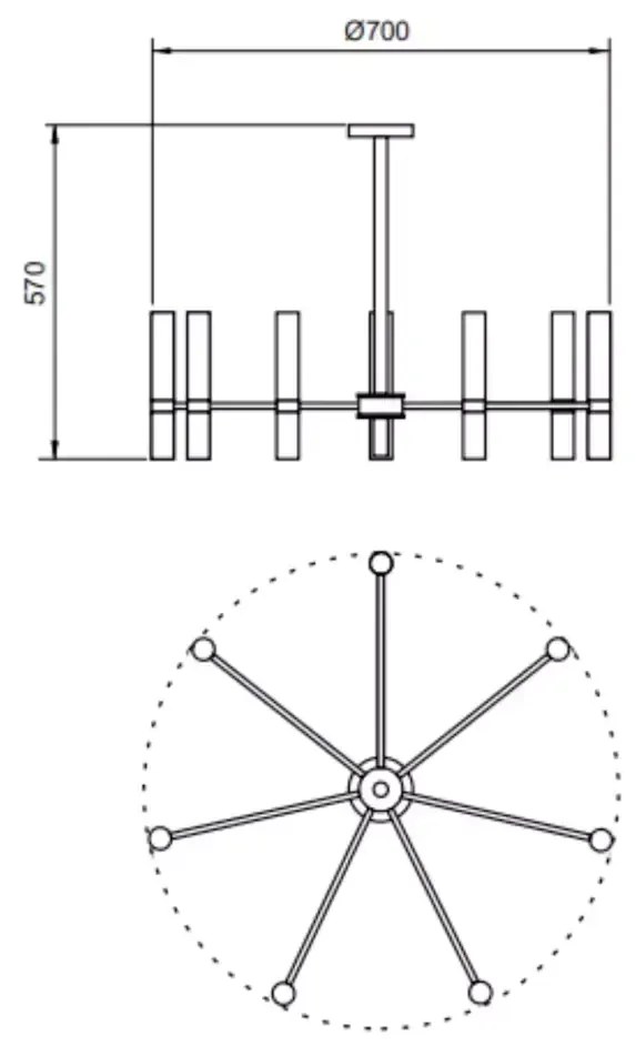 Pendente Século Ø75X60Cm 14Xmr11 Por Waldir Junior - Usina 51090/14 (BT - Branco Texturizado)