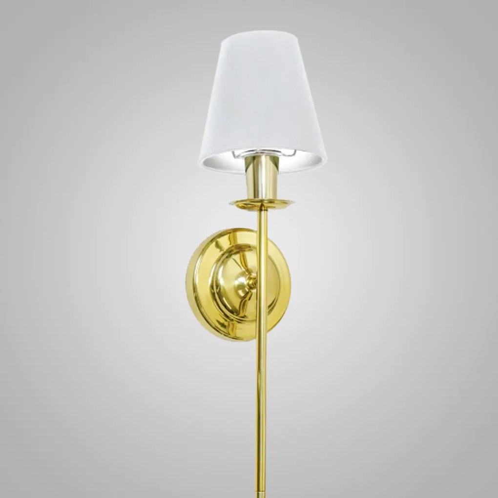 Arandela Cordoba 50X14X16,5Cm Metal Alumínio E Cúpula Tecido 01Xe27 G4... (CROMADO)