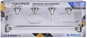 Kit Acessórios Aquaplás Aquainox Inox 5 peças