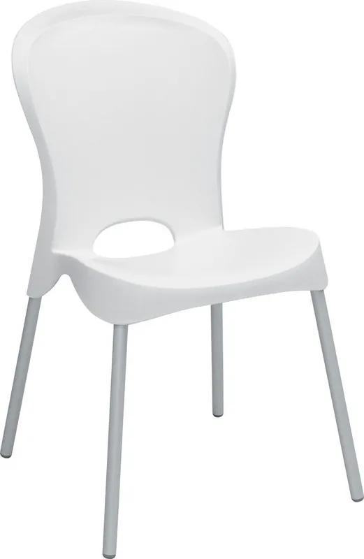 Cadeira Jolie Pernas Anodizadas Branca Summa - Tramontina