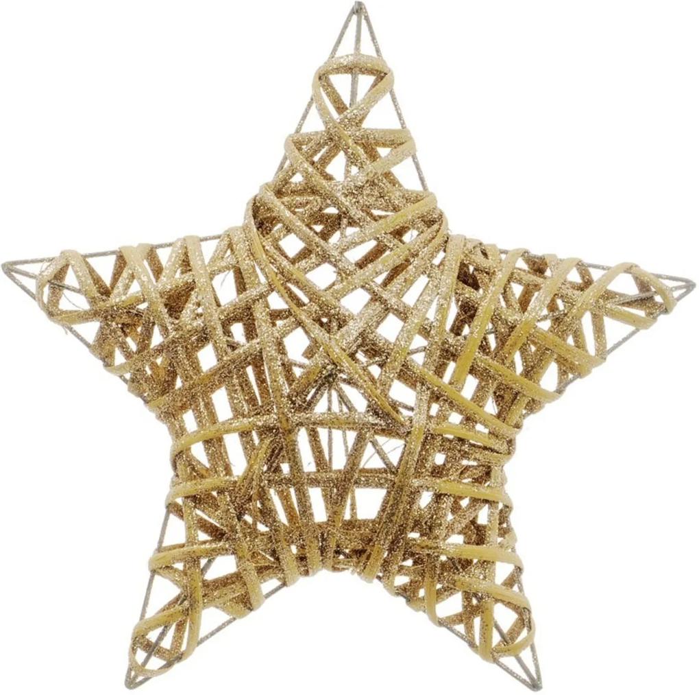 Estrela DecoraçÁo Natalina 30x30 Cm Cor Nude Plástico 1 Peça