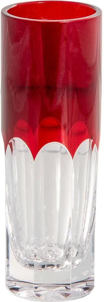 Copo de Cristal para Vodka 60ml Vermelho Lodz